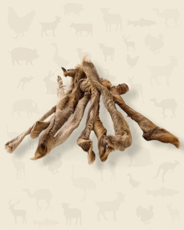 Peau de cerf roulée avec poils (100g)